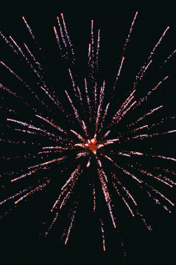 Feu d'artifice éclatant dans le ciel nocturne