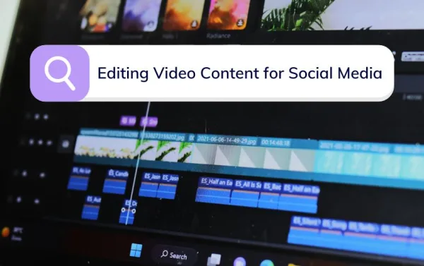Montage vidéo pour les réseaux sociaux sur une timeline de logiciel d'édition